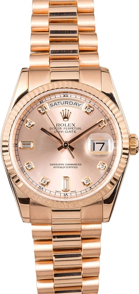 rolex daydate president rose gold|rolex presidential gold 36mm.